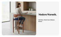Molded Shell Pedestal Stool Integrated Footrest Bar Chair shapeed Seat for Pub