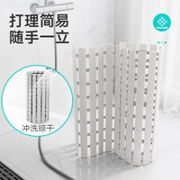 Bathroom Shower Non-slip Mat, Hollowed, Square, PVC, Japanese Style