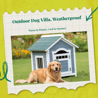 Waterproof insulated wood dog house