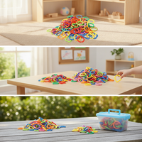 Kids Geometric Interlocking Chain Building Blocks Fine Motor Skill Training Educational Toy
