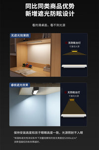 ltaly全光谱护眼台灯学习专用壁挂式儿童阅读书桌写字德普磁吸顶 高亮三光源【60CM】优于国AA级/3D防眩/无极调光+定时/有益全光谱