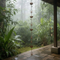 Lotus Rain Chain Hanging Ornament Decorative Rain Chain Adjustable Length