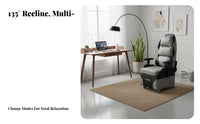 Lounge Station with Rotating Tray Reclining Function Computer Armchair Sofa-Like Comfort Ergonomic Design for Adults