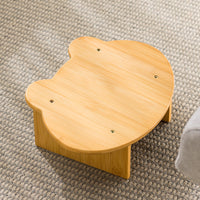 Under-Desk Footrest Stool, Bamboo, Modern Minimalist, Non-Folding