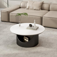 double-level circular table Sintered Stsingle Top Home Furniture Minimalist Design Sturdy Construction for Lounge