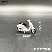 ZWZ Creator 1:64 Hand-Painted 3D Printed Figure Motorcycle Scene Accessory City Model Scene DIY