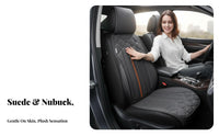 Waist-Design Seat Mat Suede-Like Texture Automotive pad Universal Fit Automobile Pad for motorists, Commuters, Driving, frequent Commute, highway Trips