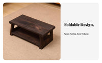 Tatami Table Easy Assembly Japanese Tea Table Rounded Edges Living Room Furniture for Balcony