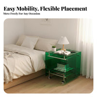 Transparent Rolling Trolley Sturdy Construction for Small Areas, Professionals