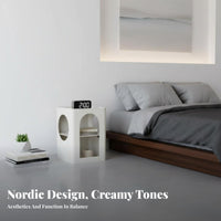 C-Shaped End Table Nordic aesthetic Nightstand Installationno-assembly for Bedroom, away fromice