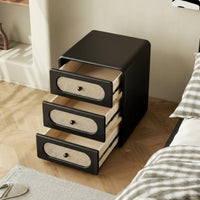 Nightstand with Drawers Space-Saving Household Storage Water-Resistant Surface