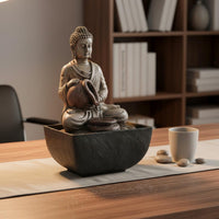 Feng Shui Wealth Fountain Compact Size Zen Desktop Water Feature for Study