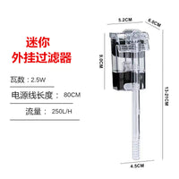 Aquarium External Hang-on Filter - 3-in-1 Waterfall Filter Pump