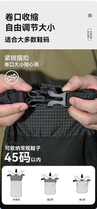Outdoor Backpack External Shoe Bag Lightweight Breathable Mesh Travel Hiking Shoe Storage Bag Portable Moisture-Proof Odor-Proof