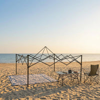 Cylindrical Metal Folding Canopy Frame Foldable Instant Tent Frame Peaked Instant Canopy Quick Setup