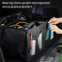 Foldable Car Trunk Storage Box, Oxford Cloth, with Handle, Universal Fit