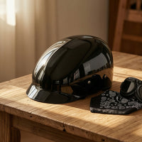 Half Helmet with Goggles Slim-Fit Vintage Scooter Helmet Quick-Release Glossy for Commuters, Commuting