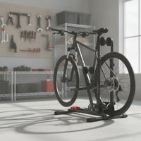 Upright Bike Parking Stand Stable Foldable Bike Stand Portable Cycle Rack with Tire Holders Long-Lasting for Commuters