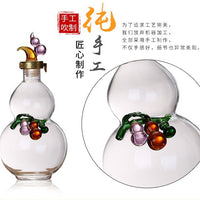 高硼硅工艺玻璃葫芦形酒瓶透明空酒瓶创意泡厂家玻璃瓶高硼硅白酒