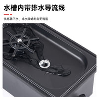 高压自动洗杯器水槽吧台商用不锈钢面开槽桌面按压奶茶店洗杯工具