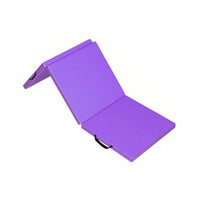 Easy to Carry Tri-Fold Folding Exercise Mat with Carrying Handles Wipe-Clean Gymnastics Mat with Handles Cushioned Long-Lasting for Home Gym, Dance Practice