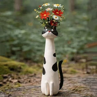 Quirky Cat Vase Resin Home Decor