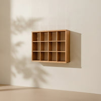 Wall-Mounted Display Shelf Rustic Teacups Display Rack Wooden Wall Shelf Farmhouse for Study