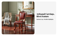 Padded Accent Stool With Backrest Upholstered Vanity Stool Carved features