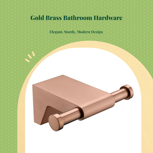 Coral Gold Bathroom Hardware Set, Wall Mounted