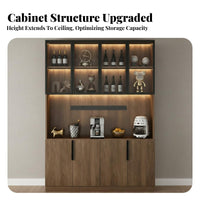 Beverage Cabinet Sideboard Light Luxury Living Space Design Room Display Cabinet Multi-Functional Sideboard with Drawers for Entertainers, Homeowners
