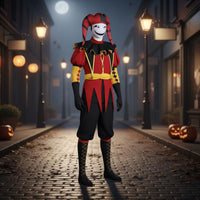 Clown Costume Stage Performance Harlequin Outfit Geometric Pattern