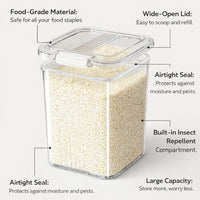 Large Food Storage Containers, Transparent Food Storage Bin, Sealed Food Storage Containers, Bulk Fo - Image 6