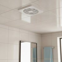 Ultra-Thin Embedded Fan Panel Space-Saving Recessed Ceiling Fan Modern Quiet for Bathroom, Kitchen