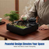 Tranquil Design Ceramic Water Feature, Desktop Decor, Office