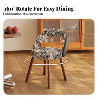 360-Degree rotate Seat Modern aesthetic Upholstered rotate Armchair Padded padding