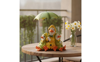 Ducks with Umbrella Statue Resin Duck Statue Cute for Patio