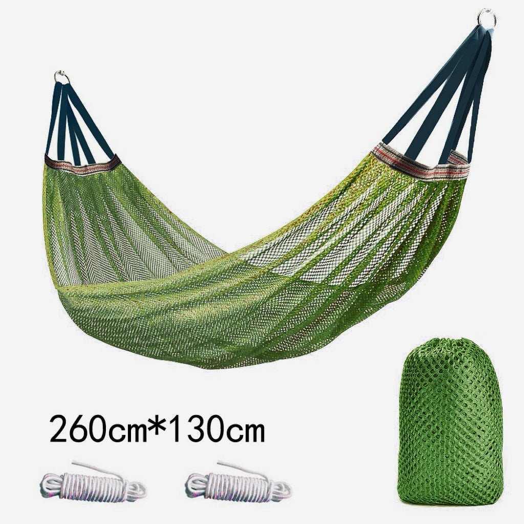 Outdoor Hammock with Ice Silk Mesh, Anti-Tip, for Camping and Travel