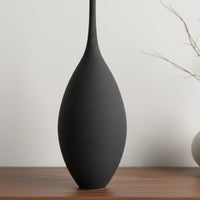 Ceramic Vase Brushed Texture Modern Minimalist Vase Holds Water for Entryway