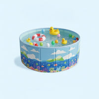 Rigid-Sided Hardboard Pool No-Inflation Foldable Pool Easy Setup Sturdy for Garden