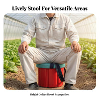 Lightweight Portable Farming Stool Wear-Resistant Wearable Work Stool Stable for Field Workers, Gardeners, Greenhouse, Harvesting, Outdoor