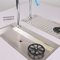 BEILAIFEI Stainless Steel Kitchen Faucet with Glass Rinser, Model TS463214