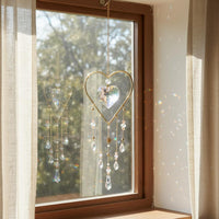 Heart Suncatcher Ornament Easy to Hang Hanging Crystal Decor Shimmering
