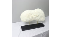 Textured Coral Sculpture Organic Tabletop Sculpture with Base Modern Abstract Statue Decorative for Homeowners, Interior Designers, Living Room, Entryway Console, Bookshelf, Office Reception