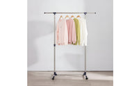 Adjustable Clothes Drying Rack with Wheels Extendable Clothes Rack with Wheels Rolling Mobile for Laundry Room, Balcony, Small Apartments, Bedroom