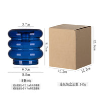 玻璃烛台彩色游泳圈烛台蜡烛器皿摆件家居样板房餐厅装饰摆设创意