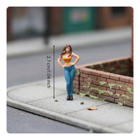 21 Pieces 1:64 Scale Figurines Painted Scale Model People Realistic Pose