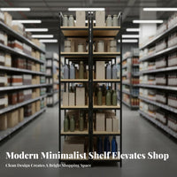 1 Piece Double-sided Display Rack Gondola Shelving Adjustable Shelves Retail Island Fixture Heavy Duty Construction Suitable for Merchandisers Shopkeepers Boutique