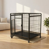 Metal Pet Cage Wheels Wheels Portable Pet Cage Square-Tube Frame