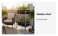 With Water Trays Multi-Tier Rolling Flowering Plant Rack Indoor and Outdoor Use Multi-Tiered Plant Stand Rust Resistant Flower Shelf Space-Saving for Apartment Dwellers, Homeowners, Gardeners, Balcony, Garden, Living Room, Bedroom