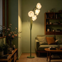 Flower Floor Lamp Modern Floral Floor Lamp Slim Sculptural for Readers, Living Room, Bedroom